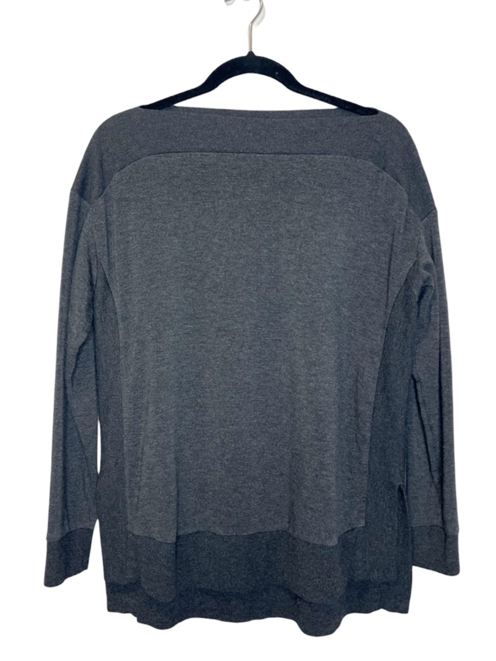 LOU & GREY Signature Soft Ribbed Trim Boatneck Top size Medium